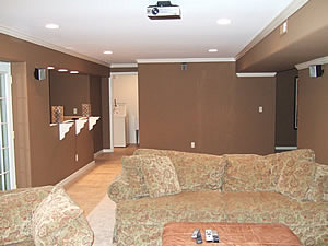 basement projection TV